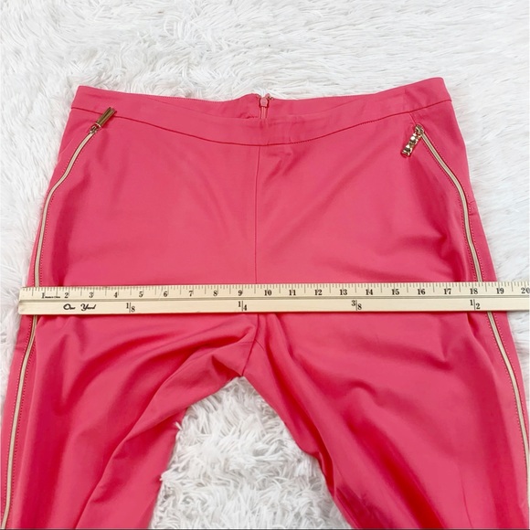 VDP Collection mid rise Straight Leg knit Pants with exposed zipper details - Picture 10 of 12